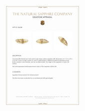 5.68 Ct. Yellow Rough Sapphire Crystal from Ceylon (Sri Lanka) Appraisal