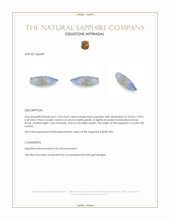 7.46 Ct. Blue Sapphire Crystal from Ceylon (Sri Lanka) Appraisal