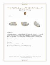 17.44 Ct. Blue Rough Sapphire Crystal from Ceylon (Sri Lanka) Appraisal