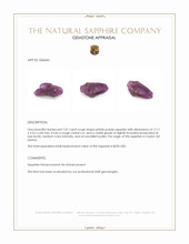 7.01 Ct. Pinkish Purple Rough Sapphire Crystal from Ceylon (Sri Lanka) Appraisal