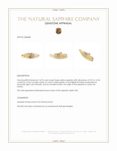 14.95 Ct. Yellow Rough Sapphire Crystal from Ceylon (Sri Lanka) Appraisal