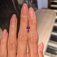 1.08 Ct. Pinkish Purple Sapphire from Ceylon (Sri Lanka) Life Style