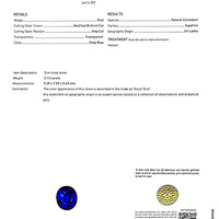 3.13 Ct. Blue Sapphire from Ceylon (Sri Lanka) Scan Report