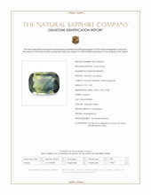 1.03 Ct. Yellowish Green Sapphire from Madagascar Scan Report