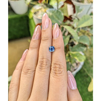 1.12 Ct. Greenish Blue Sapphire from Ceylon (Sri Lanka) Life Style
