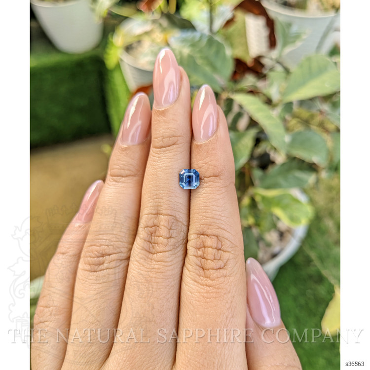 1.12 Ct. Greenish Blue Sapphire from Ceylon (Sri Lanka)