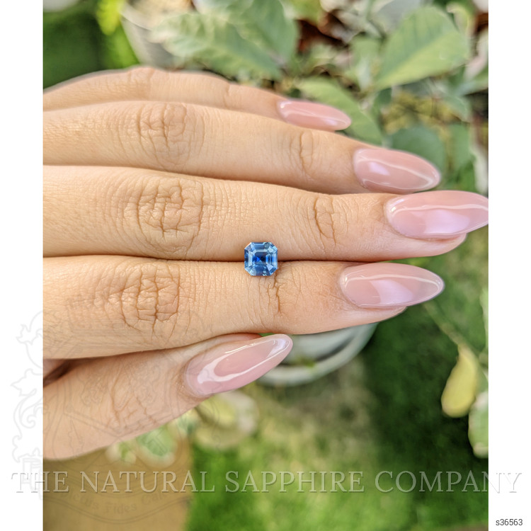 1.12 Ct. Greenish Blue Sapphire from Ceylon (Sri Lanka)