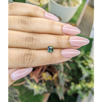 1.00 Ct. Bluish Green Sapphire from Madagascar Life Style