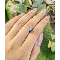 1.51 Ct. Greenish Blue Sapphire from Madagascar Life Style