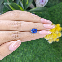 2.12 Ct. Blue Sapphire from Ceylon (Sri Lanka) Life Style
