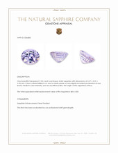 1.04 Ct. Violet Sapphire from Africa Appraisal