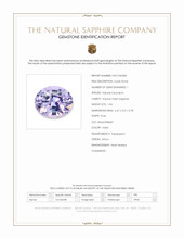 1.04 Ct. Violet Sapphire from Africa Scan Report