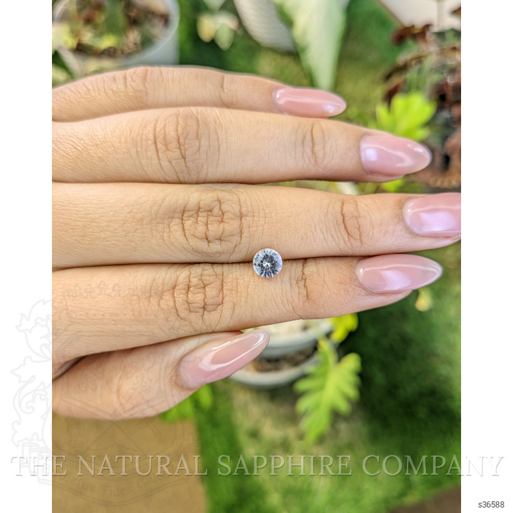 0.90 Ct. White Sapphire from Ceylon (Sri Lanka)