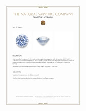 1.03 Ct. Blue Sapphire from Ceylon (Sri Lanka) Appraisal