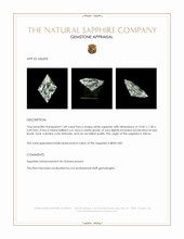 1.89 Ct. White Sapphire from Africa Appraisal