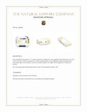 1.17 Ct. Bi Color Sapphire from Ceylon (Sri Lanka) Appraisal