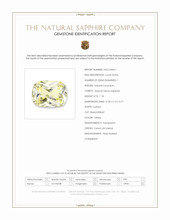 1.18 Ct. Yellow Sapphire from Ceylon (Sri Lanka) Scan Report