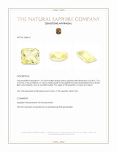1.23 Ct. Yellow Sapphire from Ceylon (Sri Lanka) Appraisal