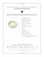 4.39 Ct. Greenish Yellow Sapphire from Ceylon (Sri Lanka) Scan Report