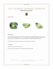 1.04 Ct. Yellowish Green Sapphire from Africa Appraisal