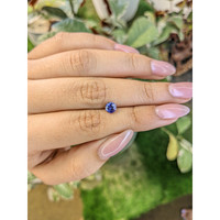 0.81 Ct. Bluish Purple Sapphire from Ceylon (Sri Lanka) Life Style