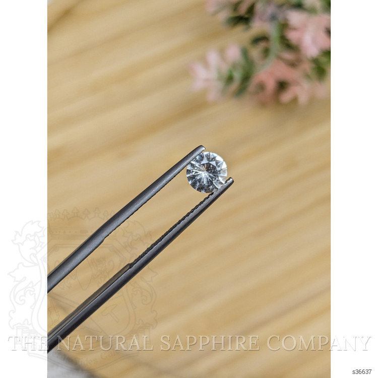 0.80 Ct. White Sapphire from Ceylon (Sri Lanka)