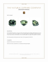 1.78 Ct. Bluish Green Sapphire from Tanzania Appraisal