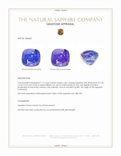1.17 Ct. Color Change Sapphire from Tanzania Appraisal