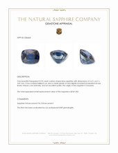 0.95 Ct. Blue Sapphire from Tanzania Appraisal