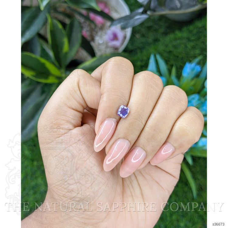 0.89 Ct. Bluish Purple Sapphire from Tanzania