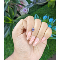 0.97 Ct. Purplish Blue Sapphire from Tanzania Life Style