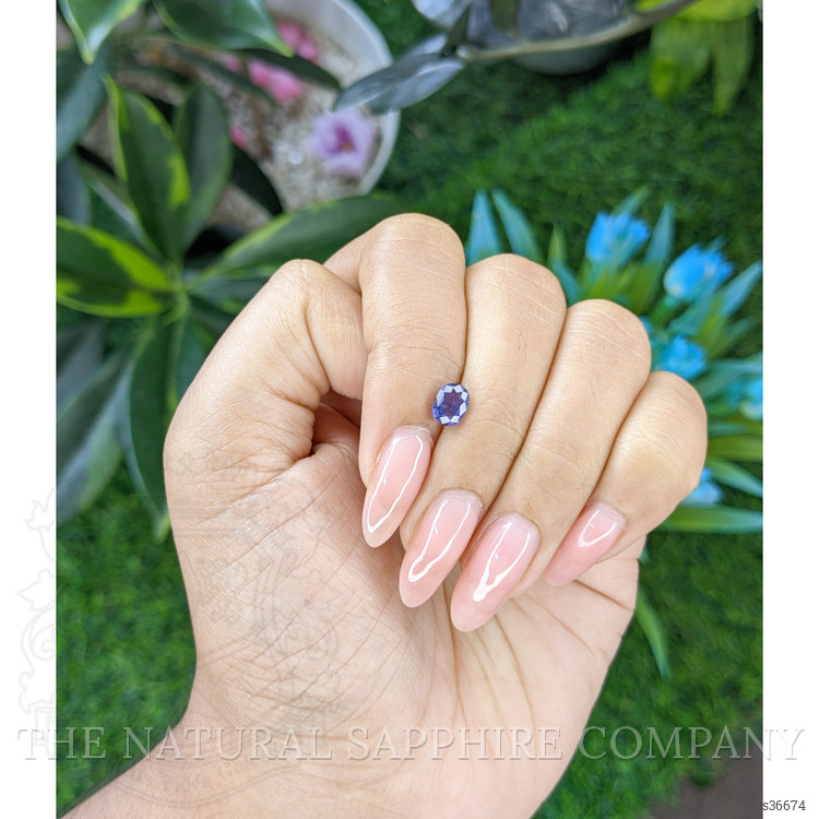 0.97 Ct. Purplish Blue Sapphire from Tanzania