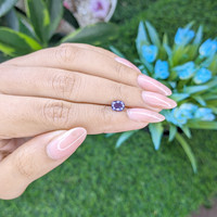 0.97 Ct. Purplish Blue Sapphire from Tanzania Life Style