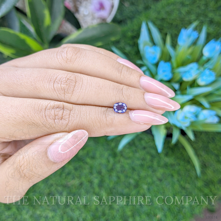 0.97 Ct. Purplish Blue Sapphire from Tanzania