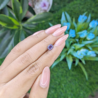 0.97 Ct. Purplish Blue Sapphire from Tanzania Life Style
