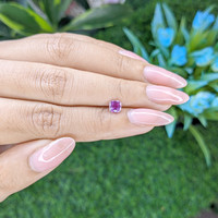 0.67 Ct. Pinkish Purple Sapphire from Tanzania Life Style