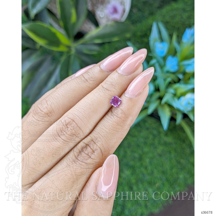 0.67 Ct. Pinkish Purple Sapphire from Tanzania