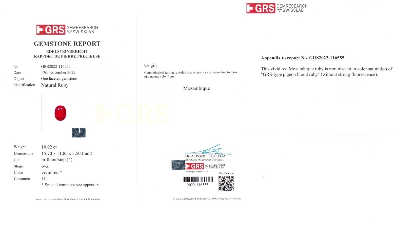 10.02 Ct. Ruby from Mozambique