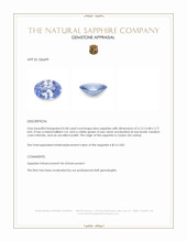 0.58 Ct. Blue Sapphire from Ceylon (Sri Lanka) Appraisal