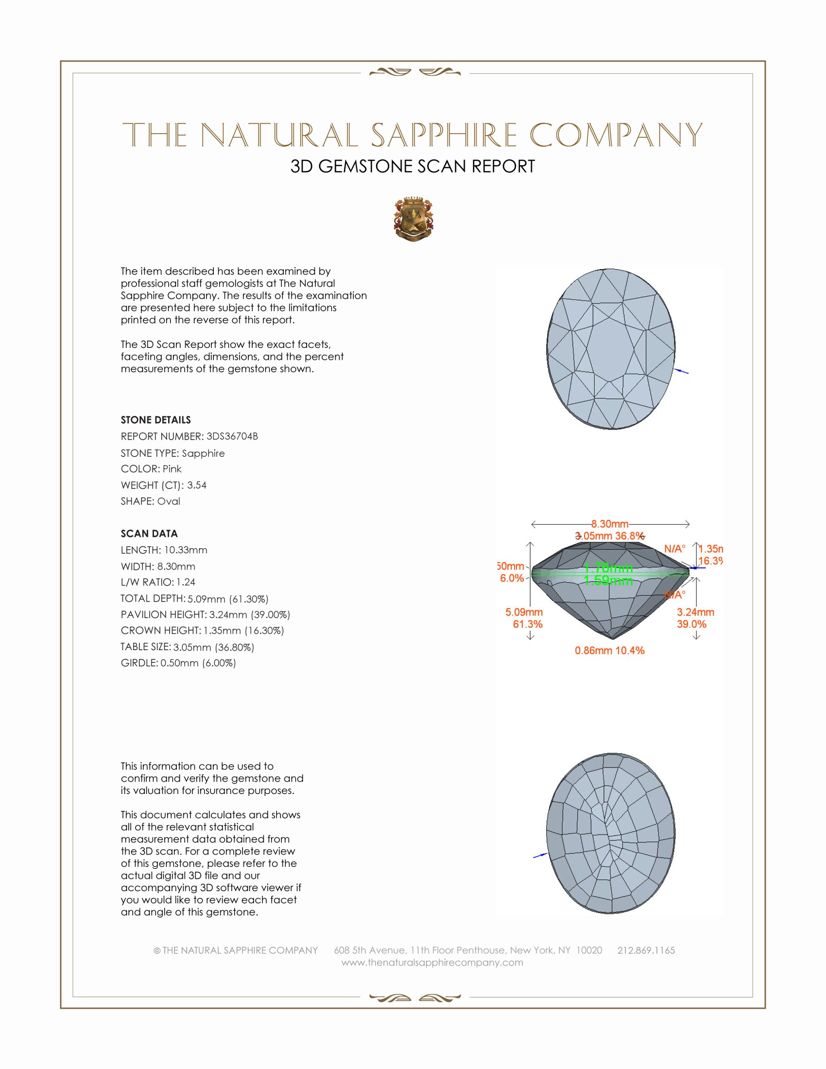 3.54 Ct. Pink Sapphire from Ceylon (Sri Lanka)