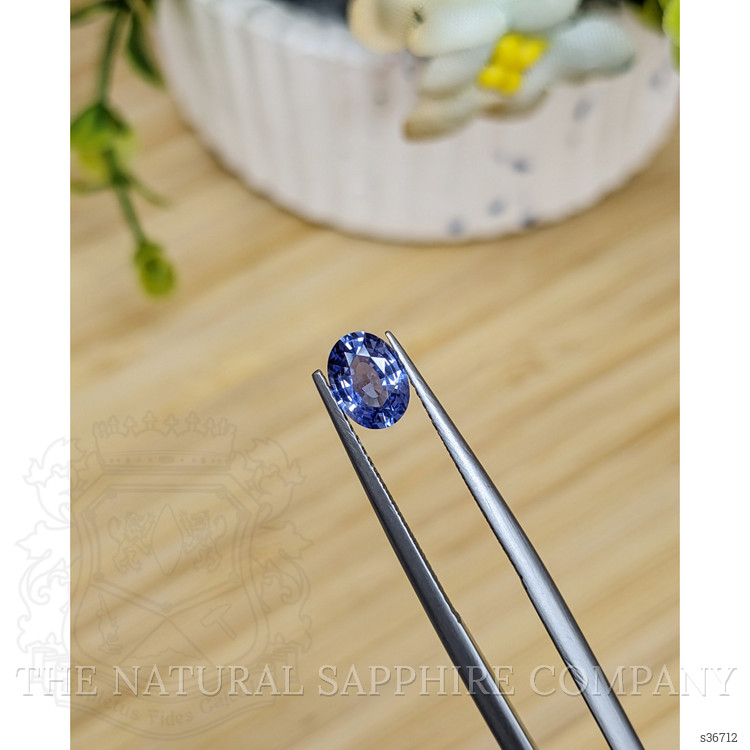 0.84 Ct. Blue Sapphire from Ceylon (Sri Lanka)