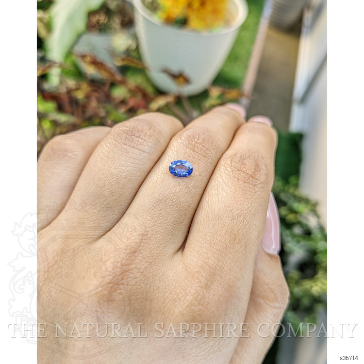 0.57 Ct. Blue Sapphire from Ceylon (Sri Lanka)