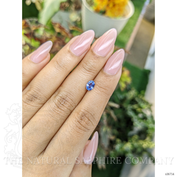 0.57 Ct. Blue Sapphire from Ceylon (Sri Lanka)