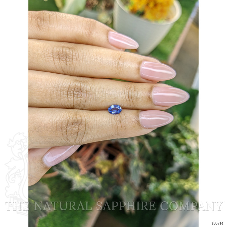 0.57 Ct. Blue Sapphire from Ceylon (Sri Lanka)