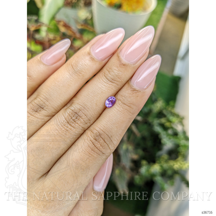 0.53 Ct. Pinkish Purple Sapphire from Ceylon (Sri Lanka)