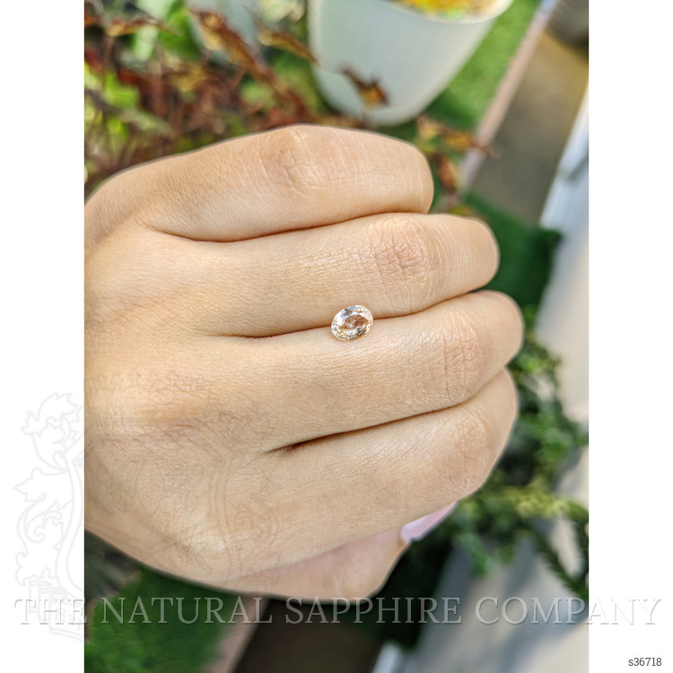 0.59 Ct. Peach Sapphire from Ceylon (Sri Lanka)