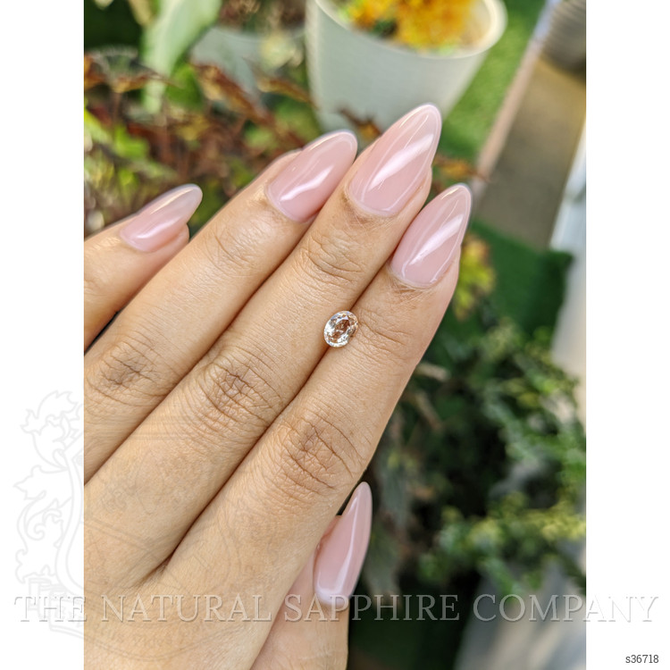 0.59 Ct. Peach Sapphire from Ceylon (Sri Lanka)