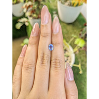 0.94 Ct. Blue Sapphire from Ceylon (Sri Lanka) Life Style
