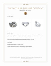 1.71 Ct. Yellow Sapphire from Ceylon (Sri Lanka) Appraisal
