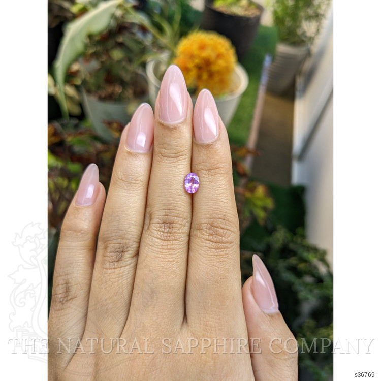 0.85 Ct. Pinkish Purple Sapphire from Ceylon (Sri Lanka)
